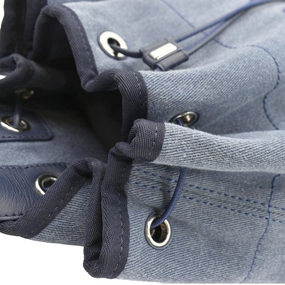 CHANEL  Deauville Large Denim Backpack Blue main image 11